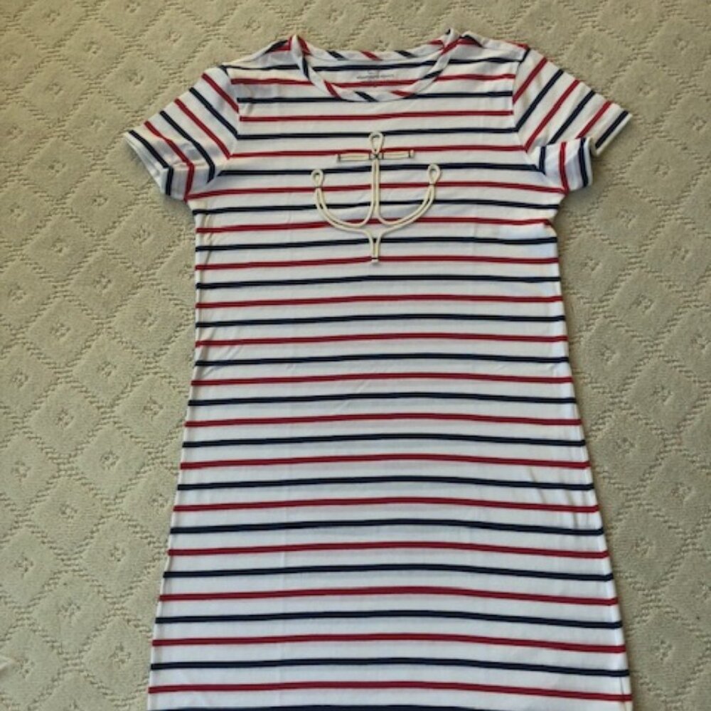 Girls Vineyard Vines Anchor Dress Size L (14)